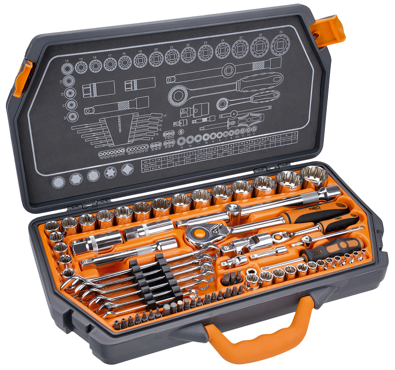 NEO Tools Gola sada 1/4", 1/2", 71 ks sada  NEO Tools Gola sada 1/4", 1/2", 71 ks sada