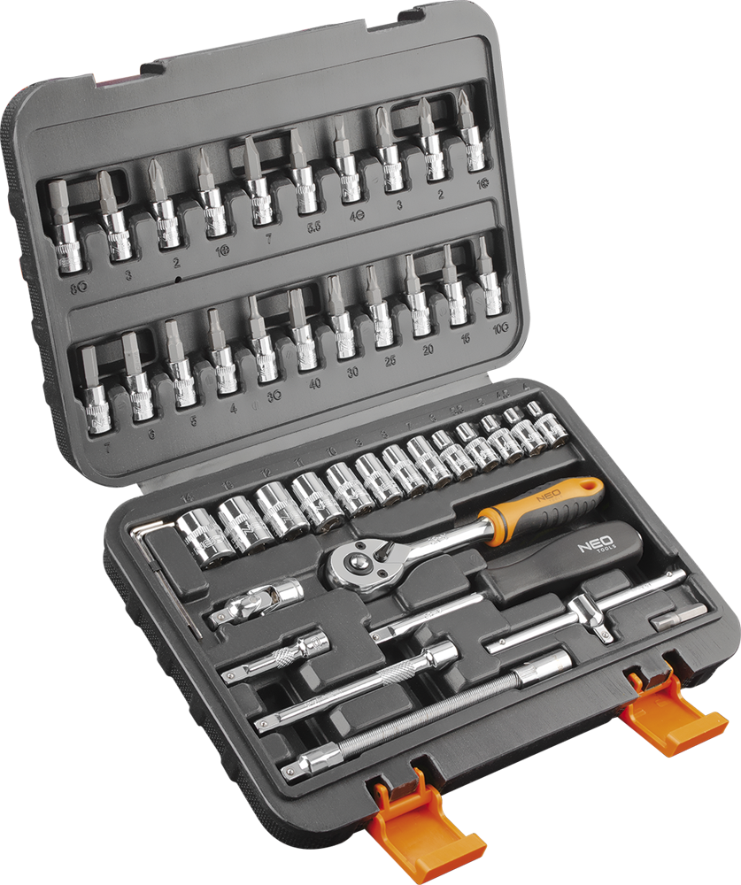 NEO Tools Gola sada , 1/4 "CrV , 46 ks  NEO Tools Gola sada , 1/4 "CrV , 46 ks