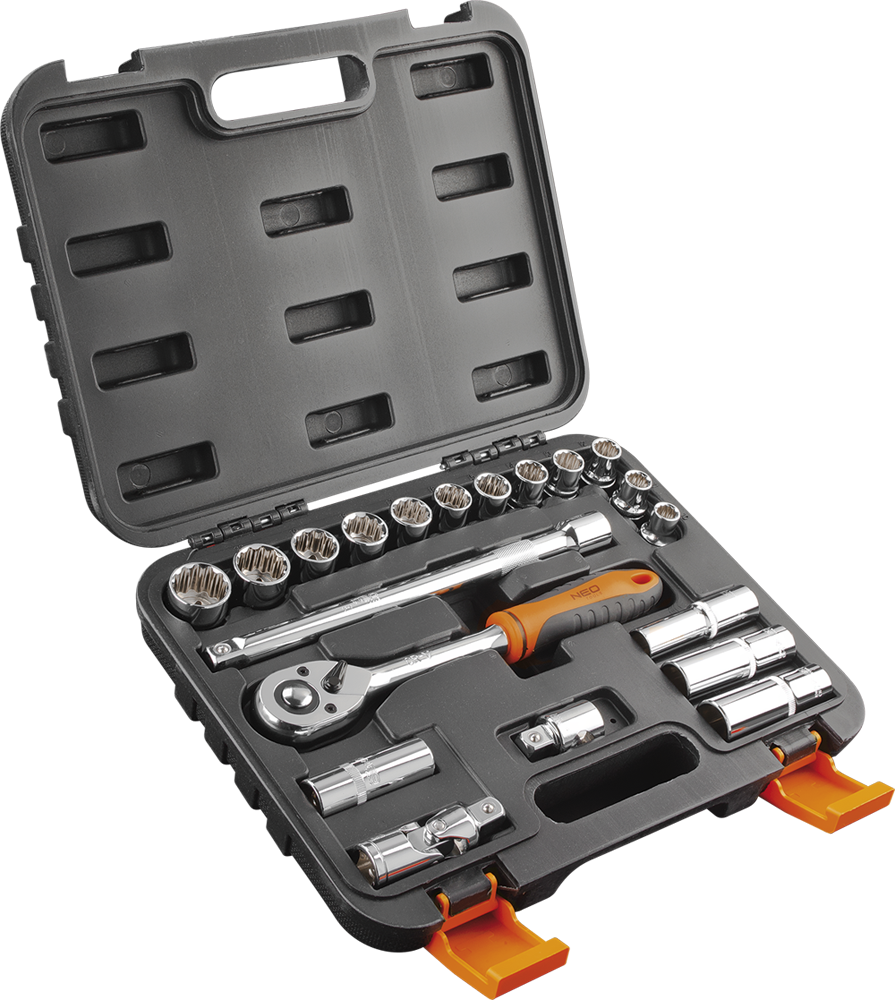 NEO Tools Gola sada  1/2 "CrV súprava 20 ks  NEO Tools Gola sada  1/2 "CrV súprava 20 ks
