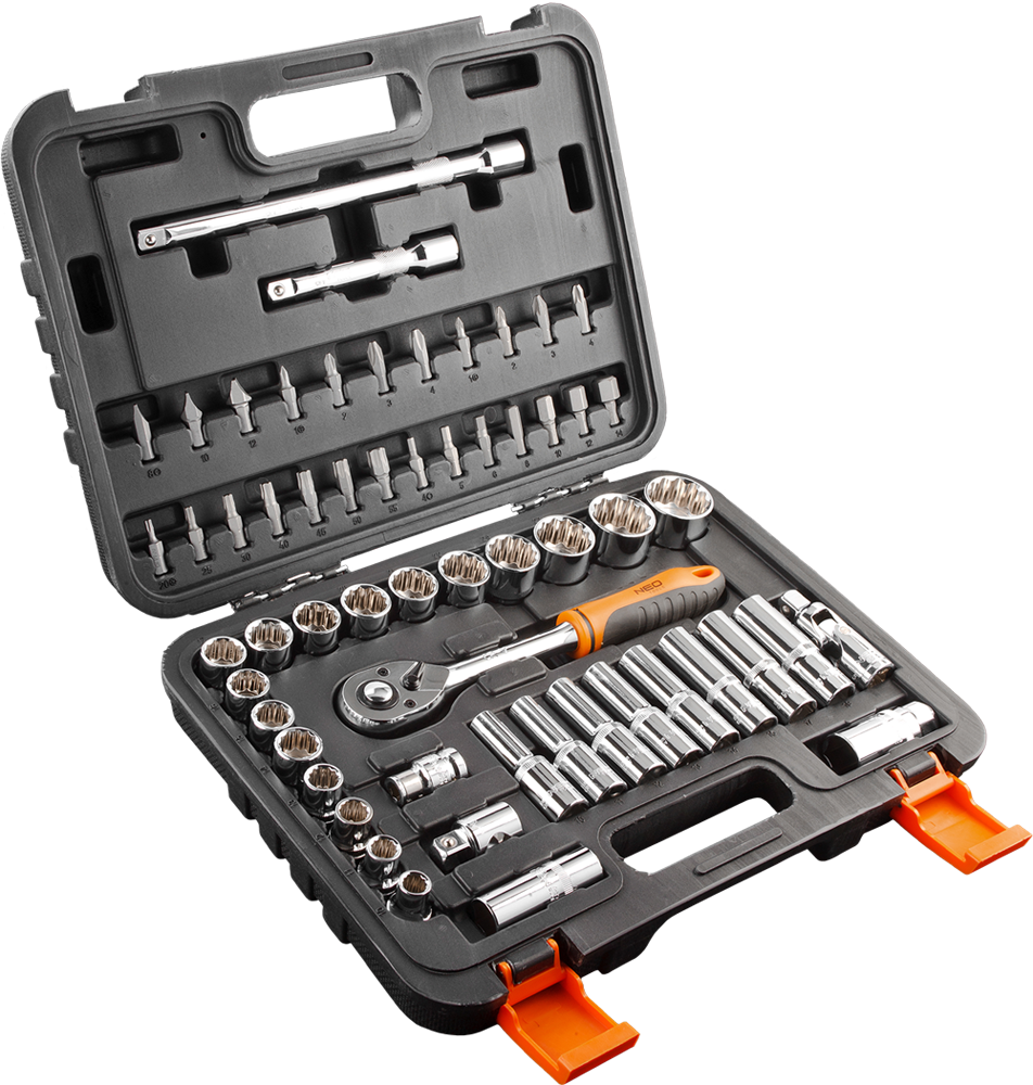 NEO Tools Gola sada  1/2 ", CrV súprava  58 ks  NEO Tools Gola sada  1/2 ", CrV súprava  58 ks