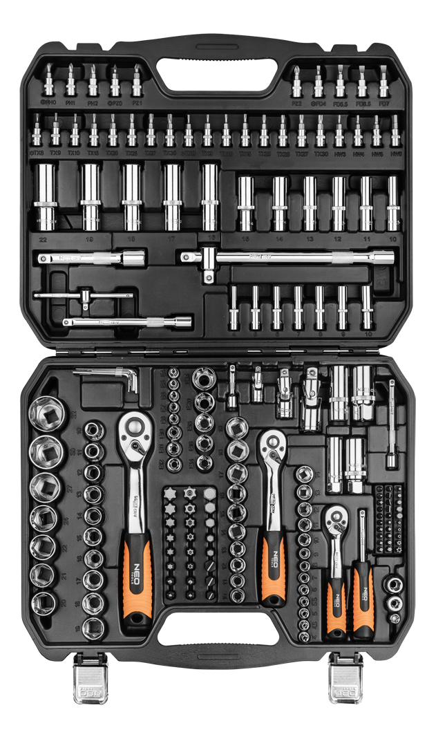 NEO Tools Gola sada 1/4", 3/8", 1/2", 182ks  NEO Tools Gola sada 1/4", 3/8", 1/2", 182ks
