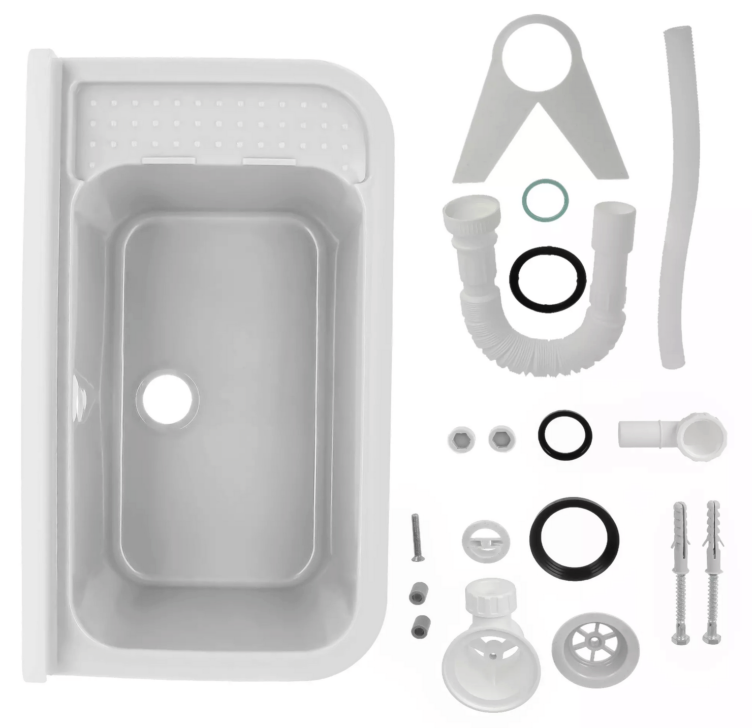 Technické plastové umývadlo 50x34x21 cm biela