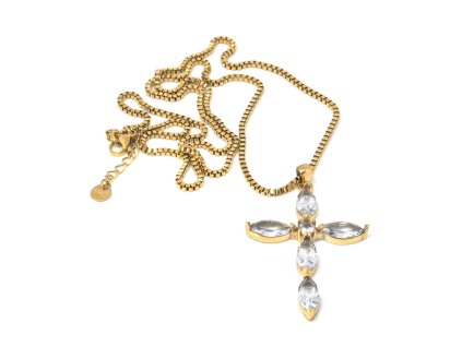 Náhrdelník z chirurgickej ocele s krížom