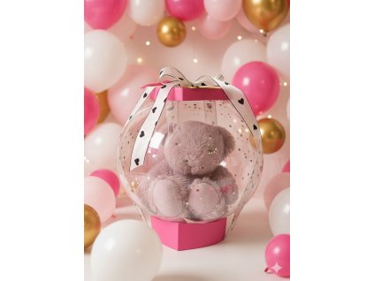 Luxusný darčekový balón s plyšovým zajačikom