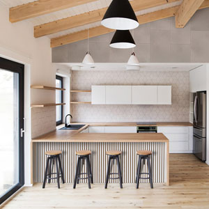 LINEA 3 - bílá / dub