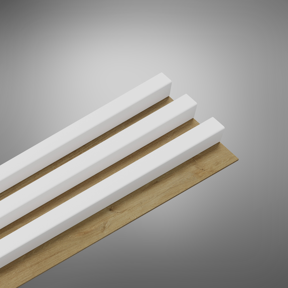 LINEA SLIM 3 - bílá / dub