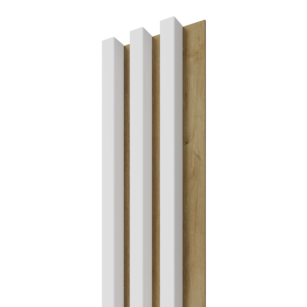 LINEA SLIM 3 - bílá / dub