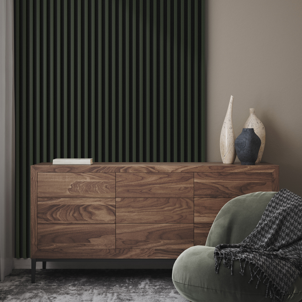 LINEA SLIM 3 - botanic / černá