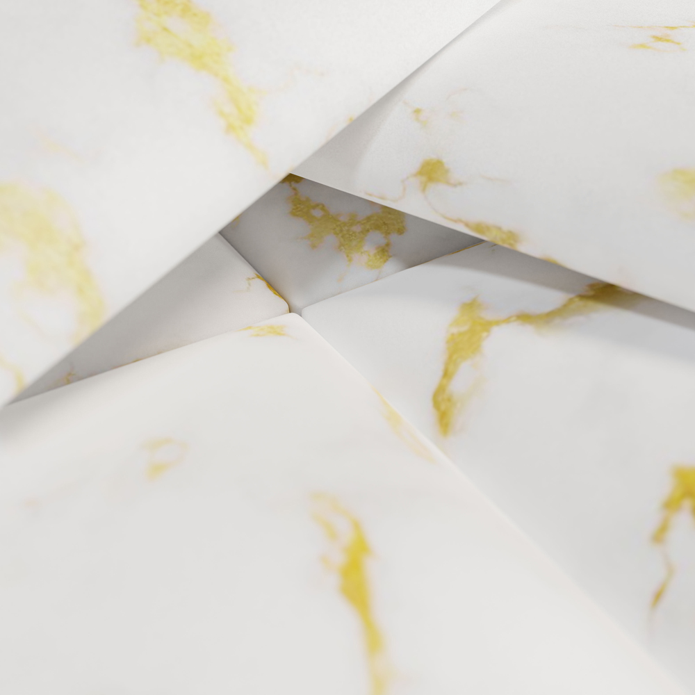 PRINT CARRARA GOLD P05 - obdélník 60 x 30 cm