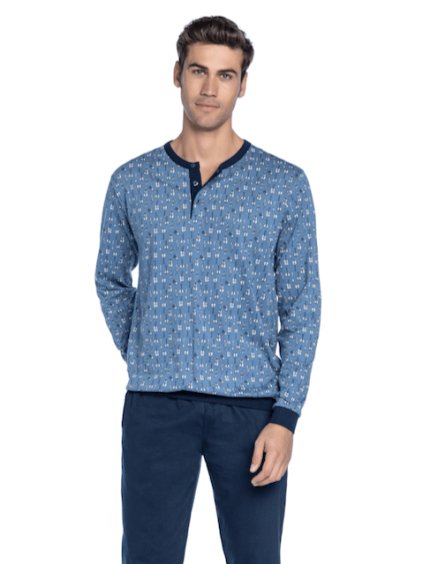 GUASCH Pánské pyžamo ANTONIO (Velikost XXL, Barva Modrá)