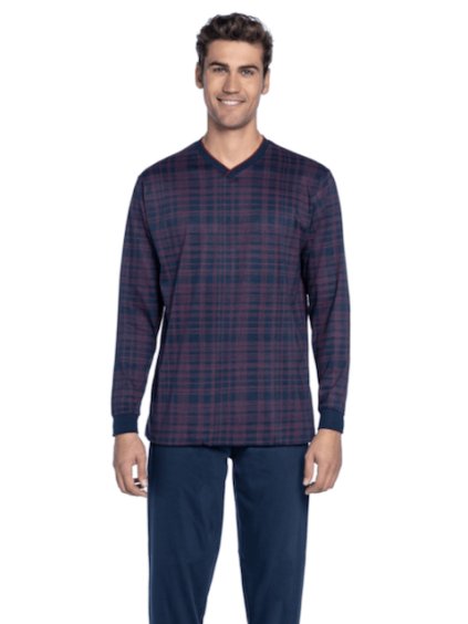 GUASCH Pánské pyžamo ALFONSO (Velikost XXL, Barva Tmavě modrá)