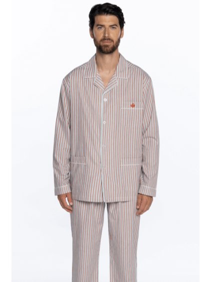 GUASCH Pánské pyžamo EDGAR (Velikost XL, Barva Terakota)