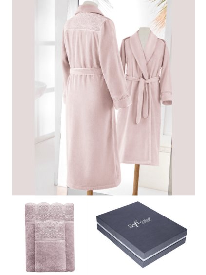 Soft Cotton Dárkové balení županu, ručníku a osušky QUEEN