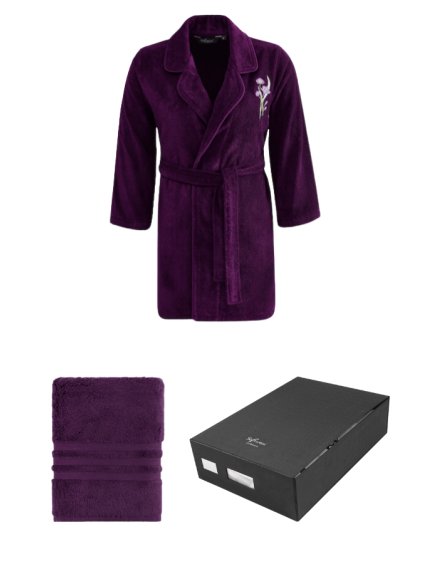 Soft Cotton Luxusní dámský krátký župan s ručníkem LILLY v dárkovém balení (Velikost L, Barva Světle zelená)