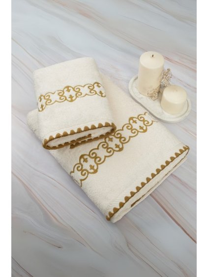 Soft Cotton Osuška MONDRIAN 85x150 cm (Barva Smetanová)