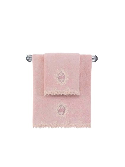 Soft Cotton Osuška DESTAN s krajkou 85x150cm (Barva Fialová / Lila)