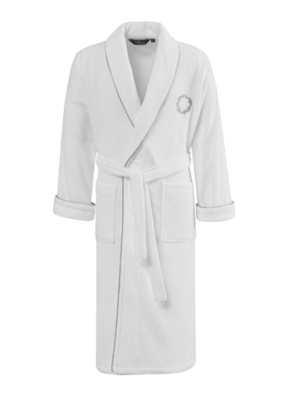 Soft Cotton Pánský župan SEHZADE (Velikost M, Barva Bílá / stříbrná výšivka)