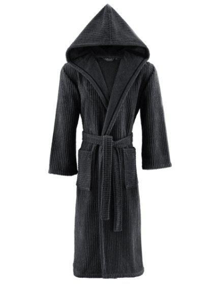 Soft Cotton Unisex župan STRIPE kapucí (Velikost S, Barva Šedá)