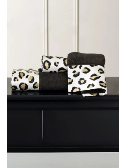Soft Cotton Osuška a ručník CHEETAH v dárkovém balení (Barva Černá, Velikost S)
