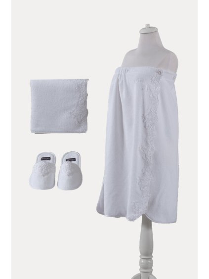 Soft Cotton Dámský SAUNA set LIA v dárkovém balení (Velikost M, Barva Bílá)