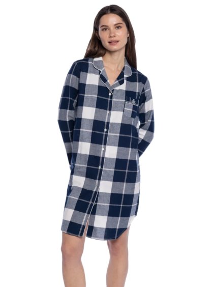 GUASCH Dámská noční košila TERESA (Velikost XXL, Barva Tmavě modrá)