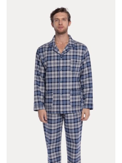 GUASCH Pánské pyžamo PAULO (Velikost L, Barva Tmavě modrá)