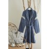 Soft Cotton Krátký dámský župan VIVIAN (Velikost S, Barva Modrá)