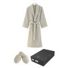 Soft Cotton Pánský a dámský župan MICRO COTTON v dárkovém balení + papučky (Velikost S, Barva Terakota)