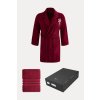Soft Cotton Luxusní dámský krátký župan s ručníkem LILLY v dárkovém balení (Barva Fialová, Velikost S)