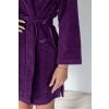 Soft Cotton Luxusní dámský krátký župan s ručníkem LILLY v dárkovém balení (Barva Fialová, Velikost S)