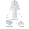 Soft Cotton Pánský a dámský župan MICRO COTTON (Barva Bílá, Velikost S)