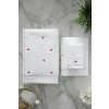 Soft Cotton Dárkové balení ručníků a osušek MICRO LOVE (Barva Bílá / modré srdíčka, Velikost S)