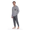 GUASCH Pánské pyžamo OLIVER (Velikost 3XL, Barva Šedá)