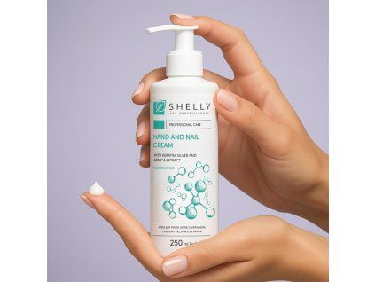 Cream for hands and nails with keratin, silver and arnica extract Shelly 250 ml
