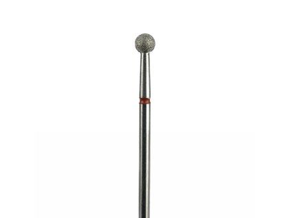 Diamantová fréza STELLA'S na kožičku - kulička červená 4 mm
