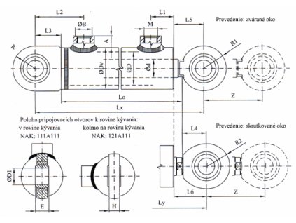 Hydraulický valec HV 100/63x800