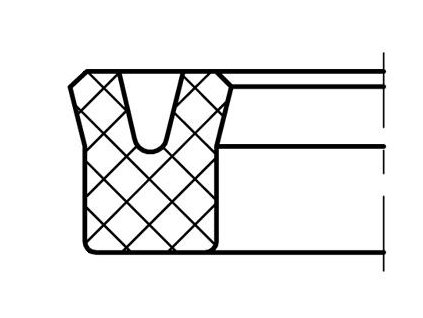 Manžeta 45x55x7,5/6,5 AU95-DIN MA 25