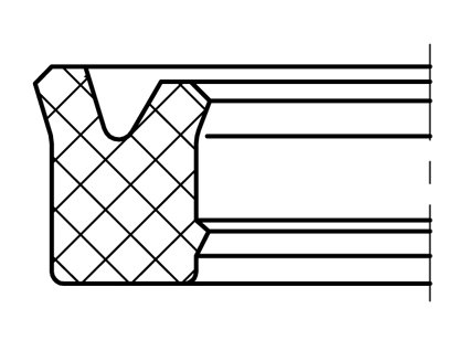 Manžeta 70x85x12,5/11,5 AU95-DIN MA39