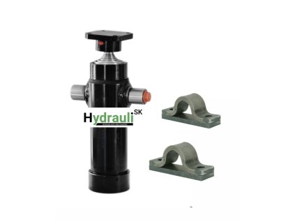 Teleskopický hydraulický valec 110/4x1300 pre D47 zdvih prívesu: 1300 mm - bez kolísky - s úchytmi
