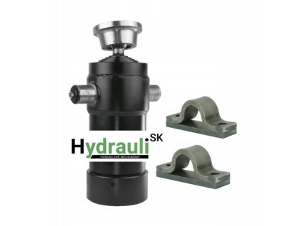 Teleskopický hydraulický valec 120/6x1000 zdvih 1000 mm - bez kolísky - s úchytmi
