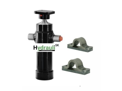 Teleskopický hydraulický valec prívesu 75/3x700 zdvih 700 mm - bez kolísky - s úchytmi