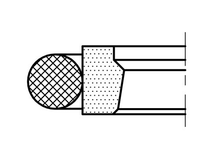 Tesnenie piestnice SPOR31  90x105,1(105,5)x6,3 PTFENBR