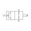 Ťahaný obmedzovací ventil "limit" normálne otvorený V-FCR 1T závity: 3/8" prietok: 60L maximálny tlak: 350bar