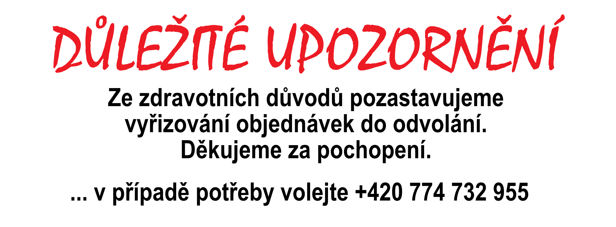 Upozornění - Nemoc