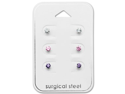 Náušnice drobná kolečka 3 páry