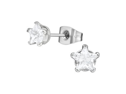 Náušnice chirurgická ocel hvězda