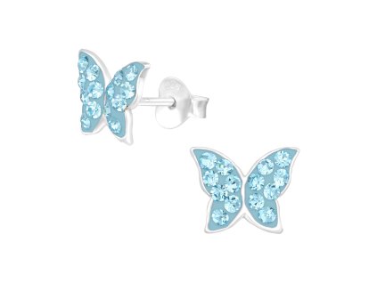 Stříbrné náušnice motýlek
