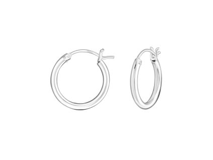 Stříbrné náušnice jednoduché kroužky