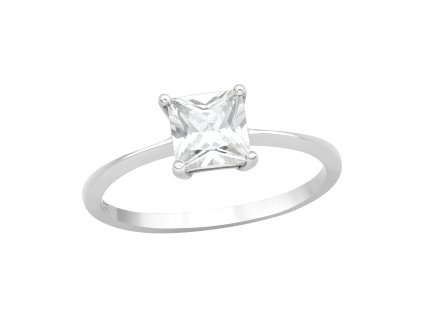 Stříbrný prsten se zirkonem