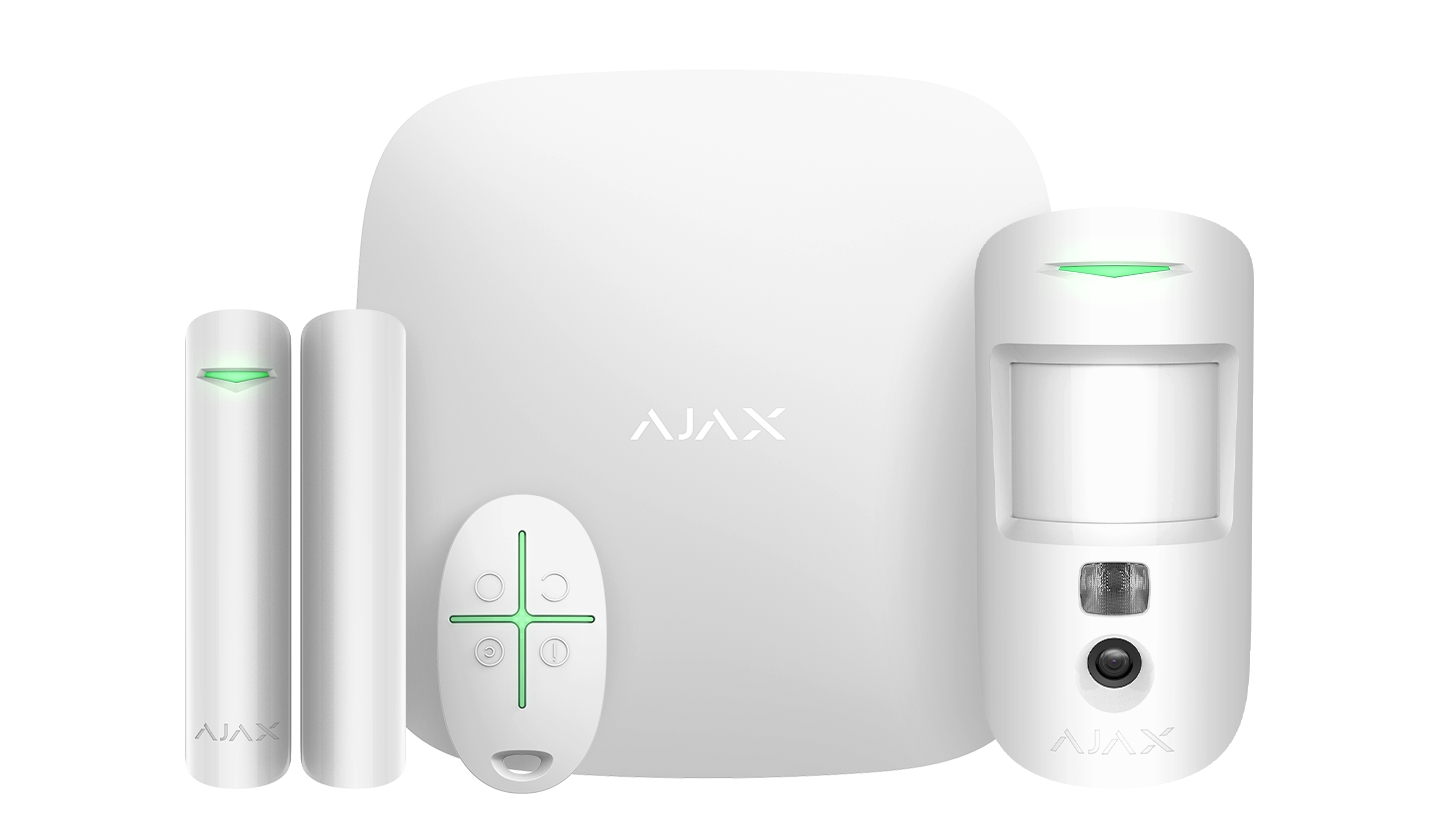 AJAX StarterKit Cam biela – bezdrôtový alarm s fotoverifikáciou